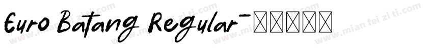 Euro Batang Regular字体转换